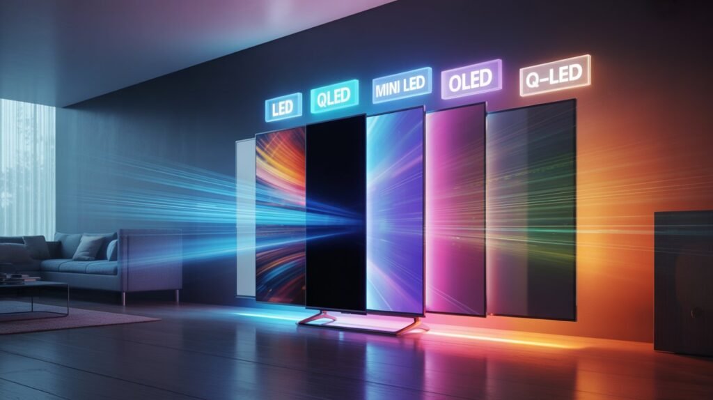 Diferenças entre tecnologias de TV LED, QLED, Mini LED e OLED