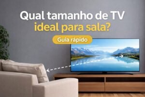 Qual tamanho de tv ideal para sala